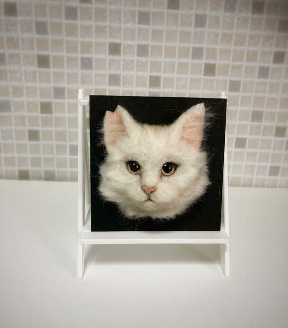 mia サンプルページ  sサイズ 長毛種 白猫 ブローチ 2枚目の画像