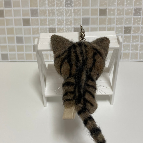 mia 受注商品 キジトラ 猫 チャーム キーホルダー 羊毛フェルト