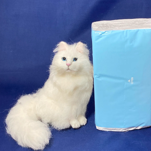 最低価格の mia 受注商品 ノルウェージャンフォレストキャット 置物 猫 長毛 人形