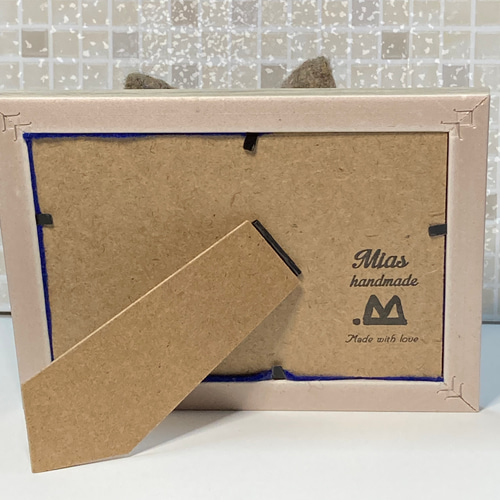 mia オーダー額縁キジトラ サンプル 羊毛フェルト ハンドメイド