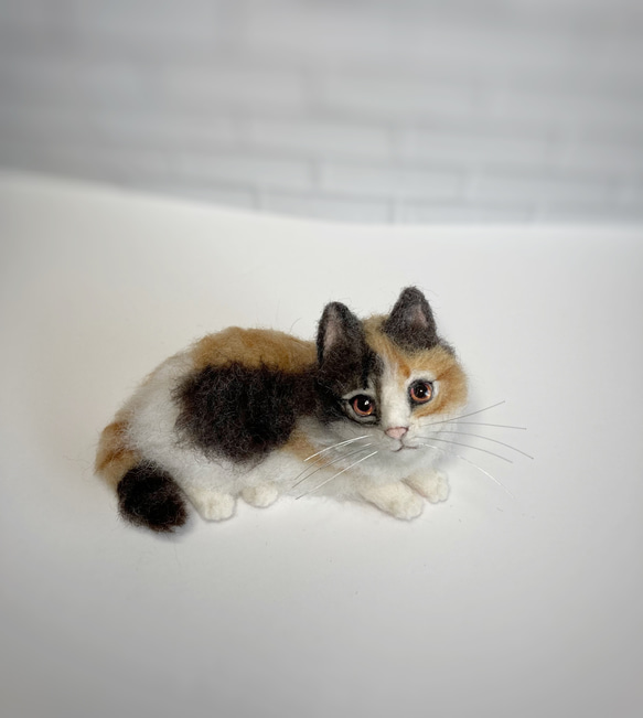 mia  サンプルページ  三毛猫   羊毛フェルト  ハンドメイド 5枚目の画像