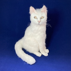 羊毛フェルト 猫 サンプルページ 白猫 L L L ハンドメイド 香箱座り 羊毛フェルト 猫 サンプルページ 白猫 L L L ハンドメイド 香箱