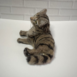 mia 受注商品  手乗りシリーズ  キジトラ  猫  羊毛フェルト  ハンドメイド 4枚目の画像