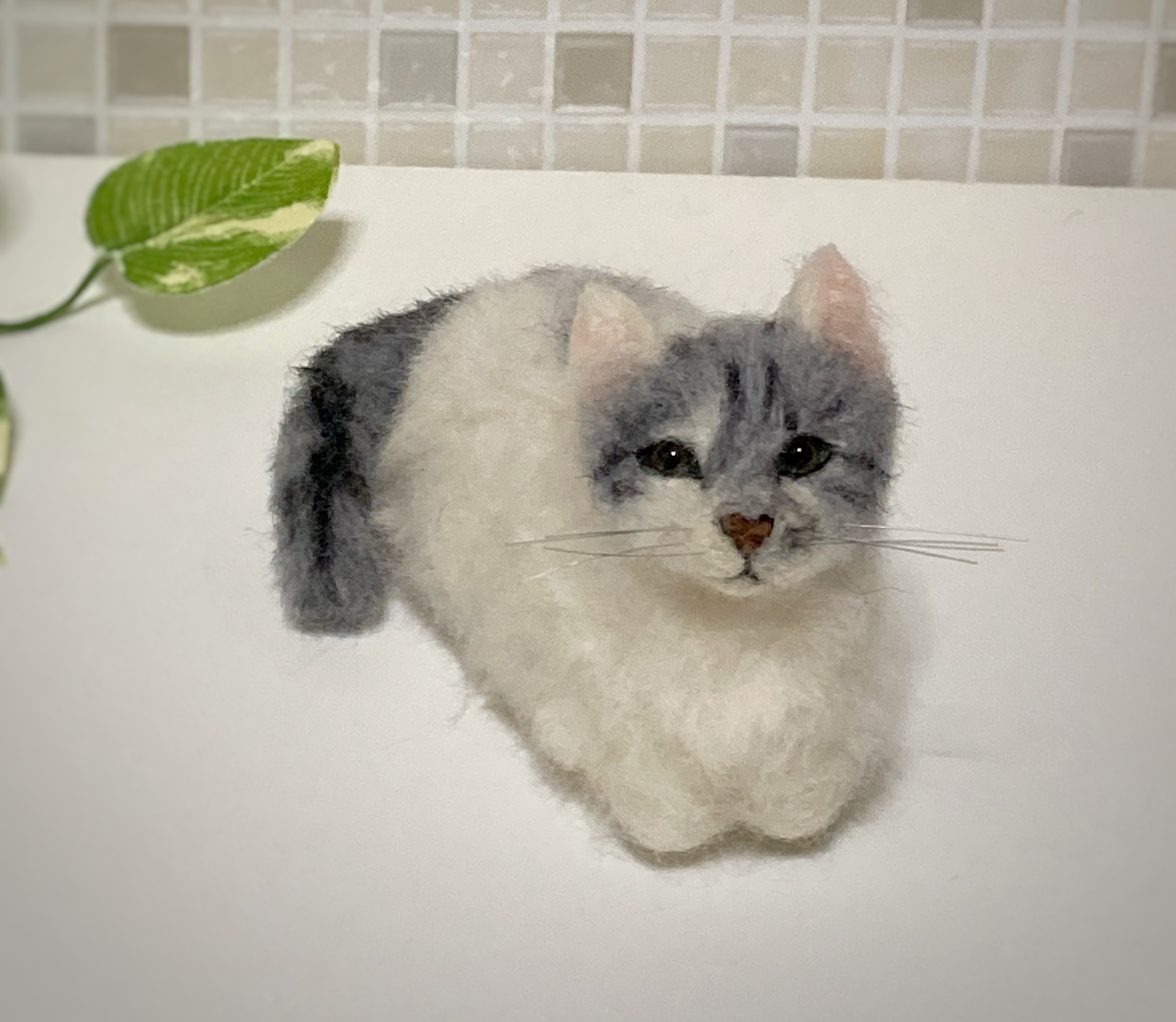 羊毛フェルト　猫　ハンドメイド　しましまページ