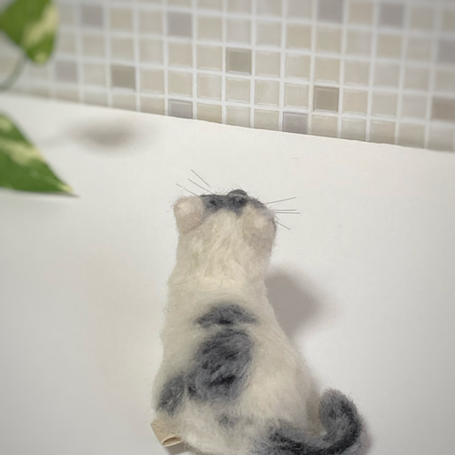 mia オーダーサンプルページ 猫 さば白 羊毛フェルト
