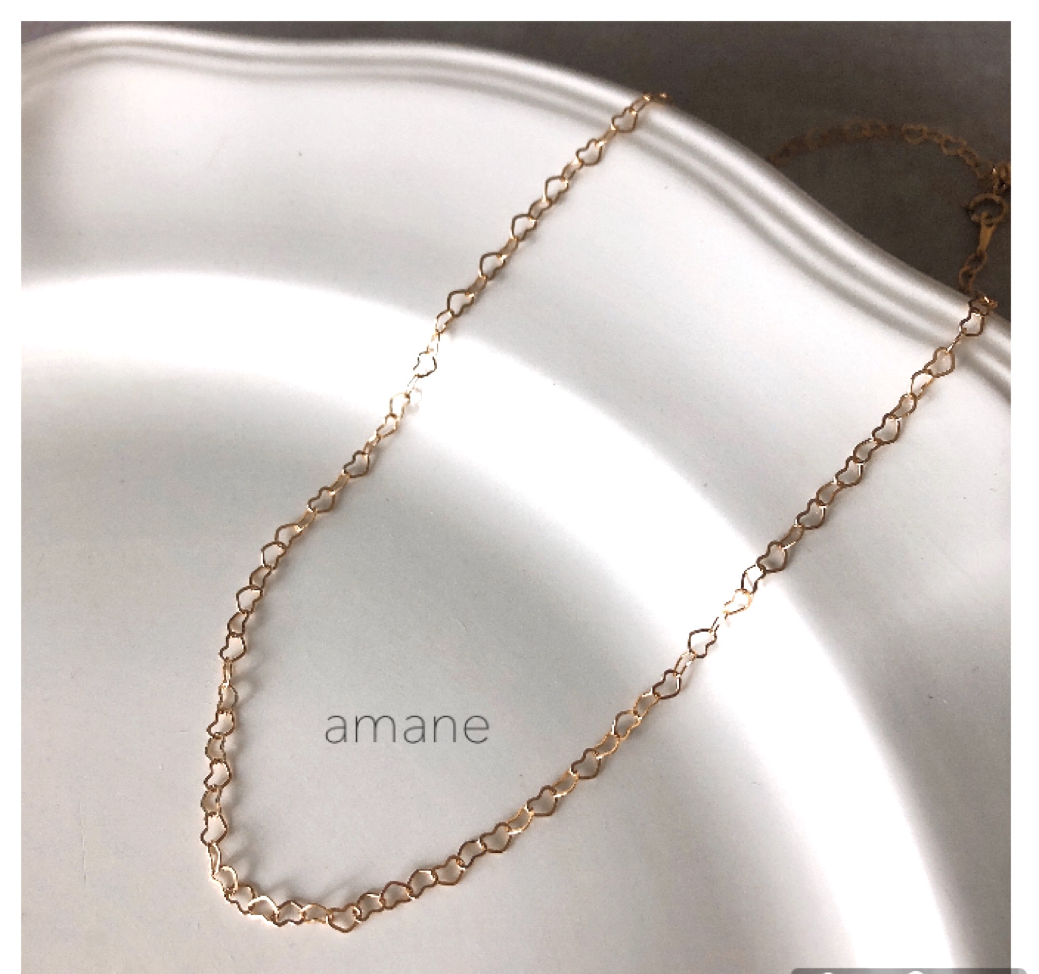 14kgf amane Heart chain necklace