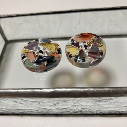 ステンドガラスの美しい彩り飾りボタン  （25ミリ）carnival③加工オプション有り 4枚目の画像
