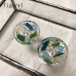 ステンドガラスの美しい彩り飾りボタン  （25ミリ）flowers② 加工オプション有り 2枚目の画像