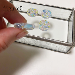 ステンドガラスの美しい彩り飾りボタン  （20ミリ）mermaid① 加工オプション有り 6枚目の画像