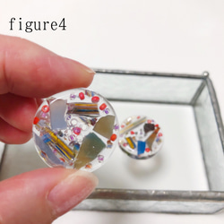 ステンドガラスの美しい彩り飾りボタン  （25ミリ）earth① 加工オプション有り 5枚目の画像