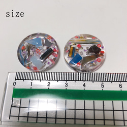 ステンドガラスの美しい彩り飾りボタン  （25ミリ）earth① 加工オプション有り 7枚目の画像