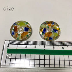 ステンドガラスの美しい彩り飾りボタン  （25ミリ）earth② 加工オプション有り 7枚目の画像