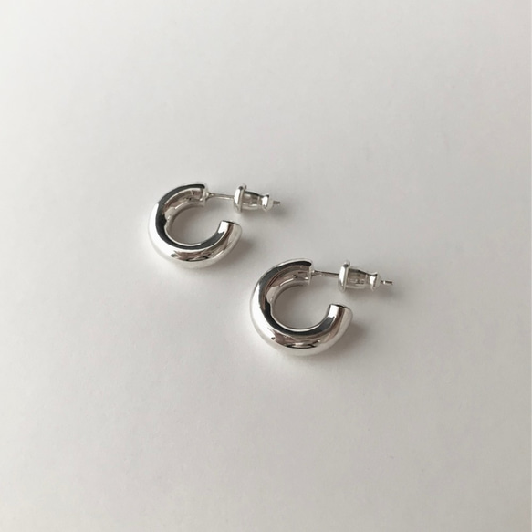 Round earrings (Silver925) 5枚目の画像
