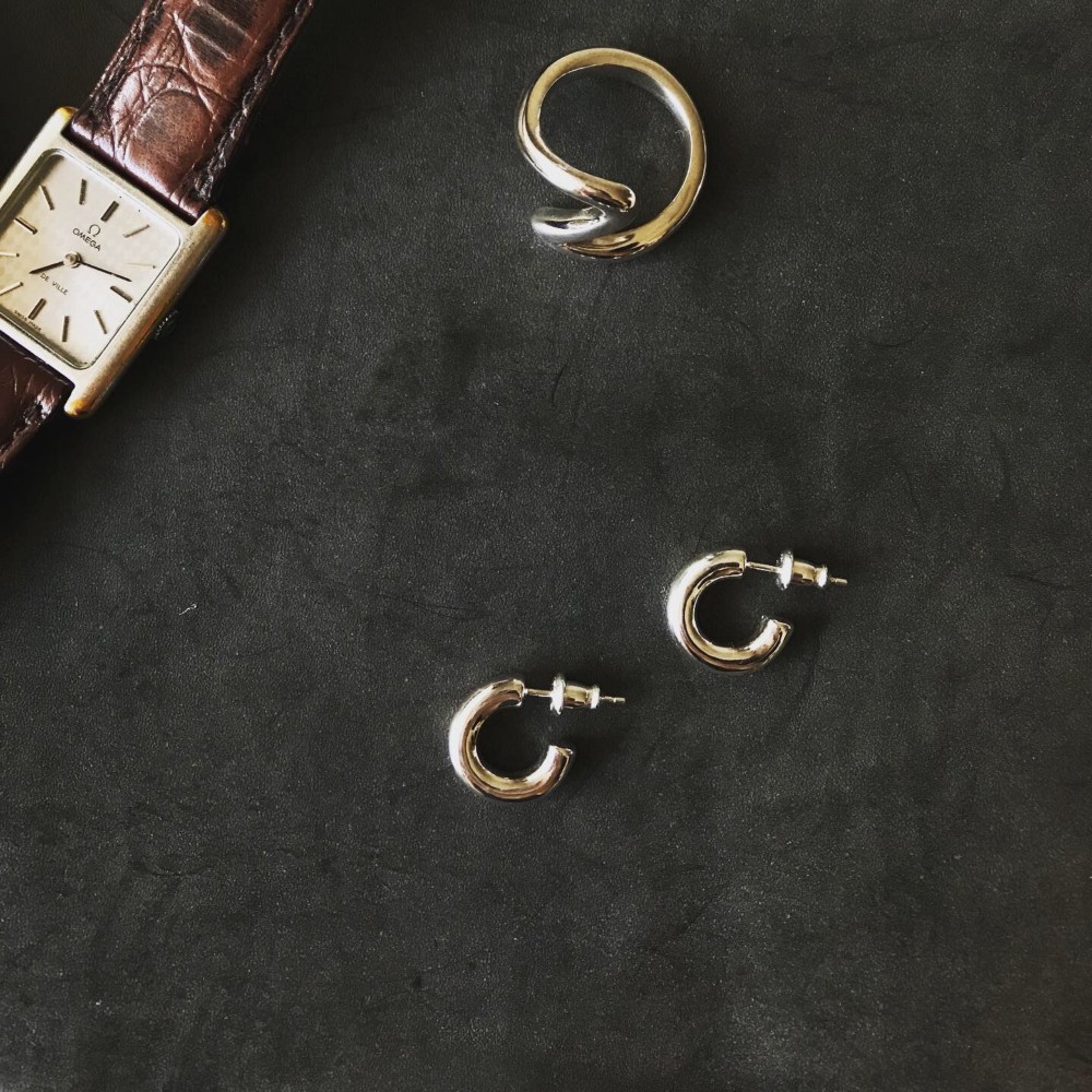 Round earrings (Silver925)