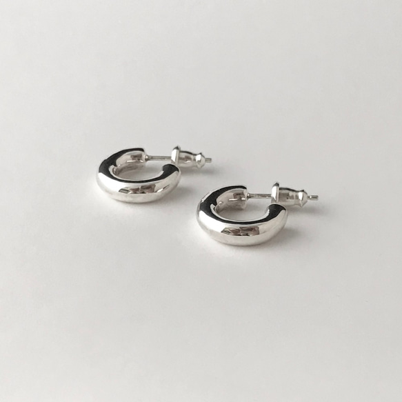 Round earrings (Silver925) 6枚目の画像
