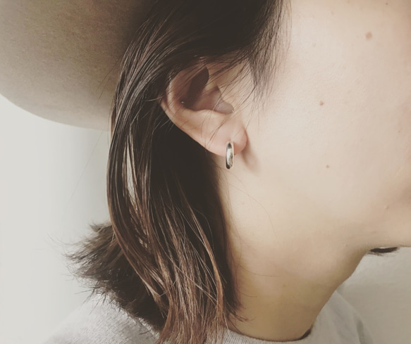 Round earrings (Silver925) 10枚目の画像