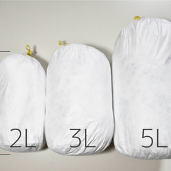 スタッフバッグ 2Lサイズ タイベック アウトドア シンプル 軽量 白 バッグ 巾着 マチ 5枚目の画像