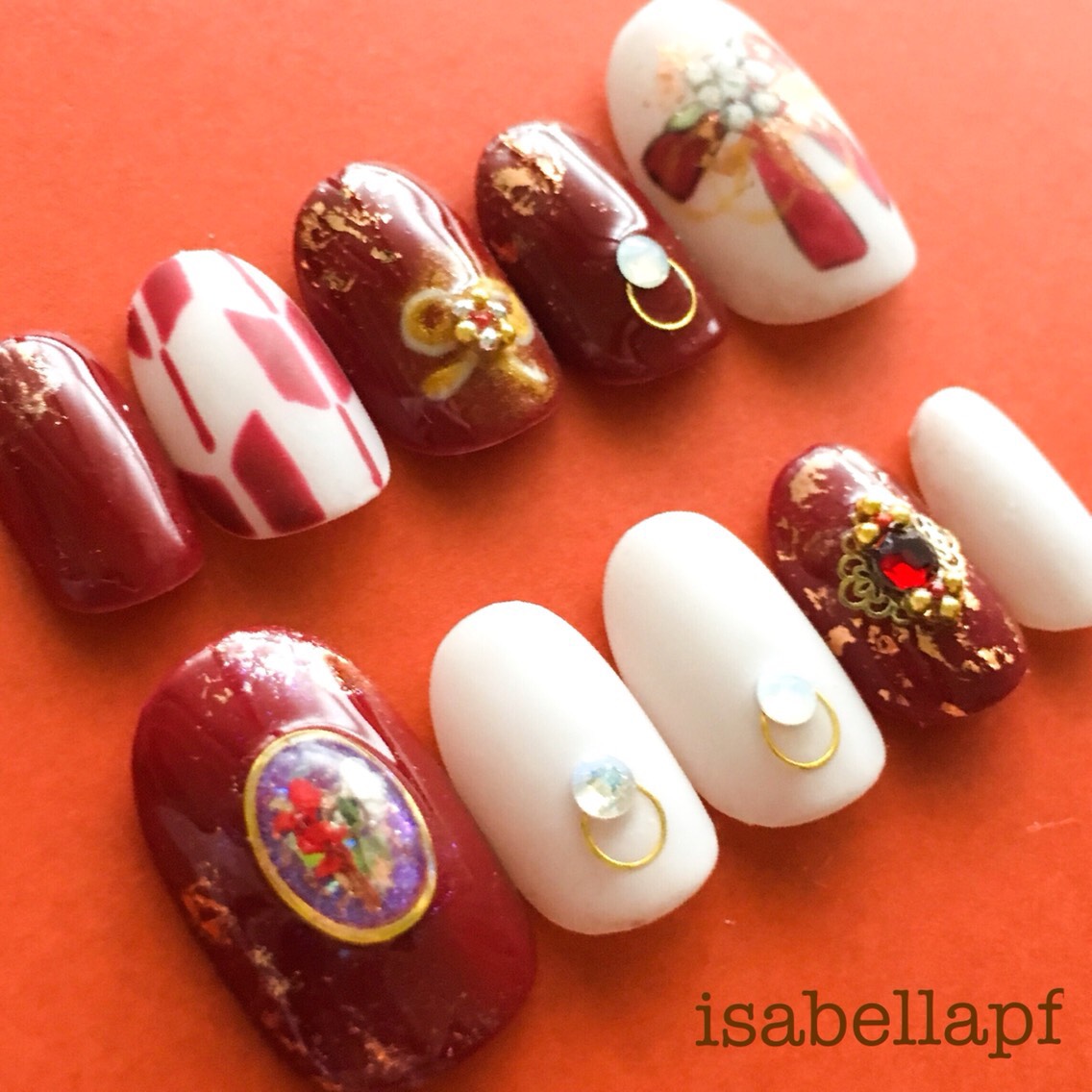 ネイルチップオーダー ほのか様 しおり☺︎】オーダーネイルチップ 仲