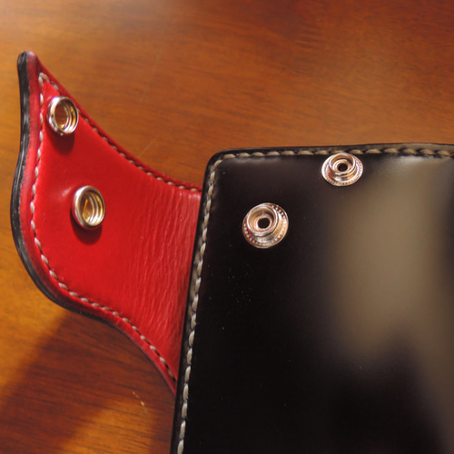 Gravy Leather 新喜皮革 コードバン 馬革 ライダース ウォレット Gravy Leather 新喜皮革 コードバン 馬革 ライダース ウォレット