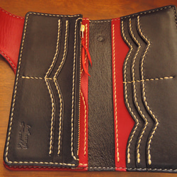 Gravy Leather 新喜皮革 コードバン 馬革 ライダース ウォレット 長財布 シルバー950 コンチョ 8枚目の画像