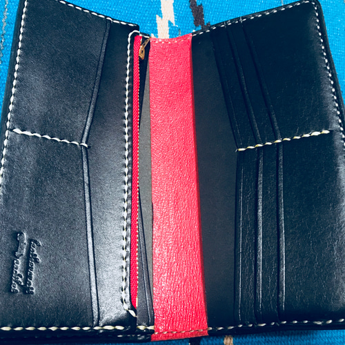 新品 新喜皮革 コードバン×栃木レザー ライダース ウォレット バイカー 馬革 新品 新喜皮革 コードバン×栃木レザー ライダース ウォレット