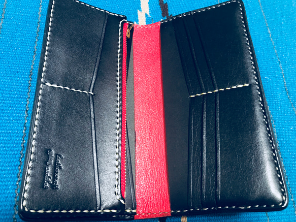 Gravy Leather 新喜皮革 コードバン×栃木レザー スペシャル バイカー ロング ウォレット 長財布 馬革 3 6枚目の画像