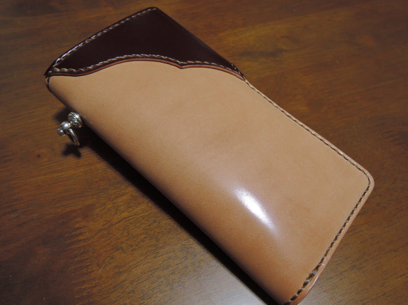 Gravy Leather 新喜皮革 コードバン×栃木レザー スペシャル ライダース ロング ウォレット 長財布 馬革 Gravy Leather