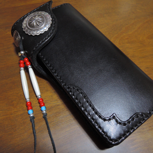 本革 サドルレザー ロングウォレット ネイティブ バイカー 天然