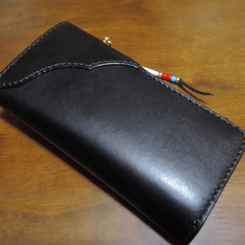 Gravy Leather 栃木レザー オイルレザー バイカー ウォレット ブラック