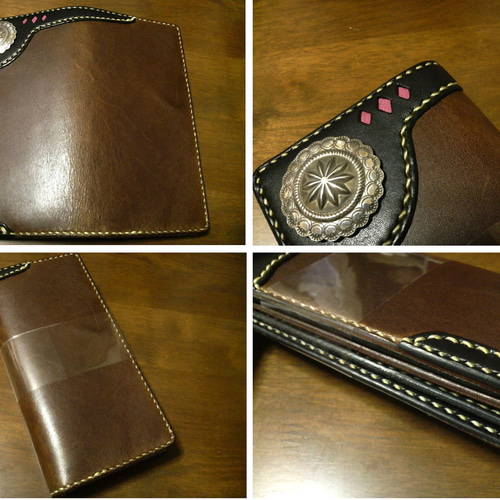 Gravy Leather 栃木レザー オイルレザー バイカー ウォレット ブラウン