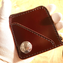 Gravy Leather 新喜皮革 コードバン コインケース 小銭入れ ミニ ウォレット ネイティブ インディアン 6枚目の画像