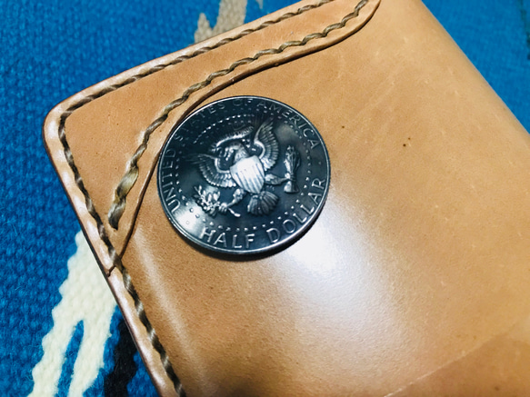Gravy Leather 新喜皮革 コードバン カード ケース ウォレット 札入れ ネイティブ インディアン 馬革 2枚目の画像