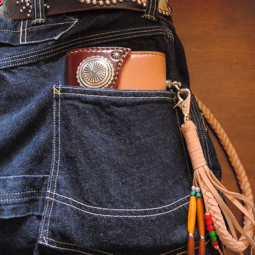 Gravy Leather 8本編み ウォレット ロープ チェーン ネイティブ Gravy Leather 8本編み ウォレット ロープ チェーン ネイティブ