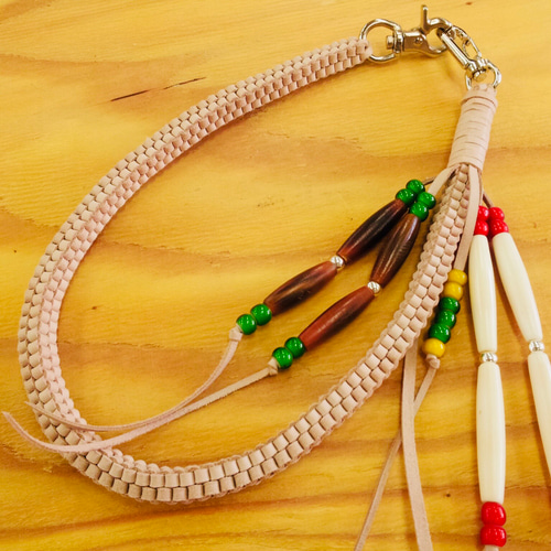 Gravy Leather カンガルー革 スクエア 編み ウォレット ロープ