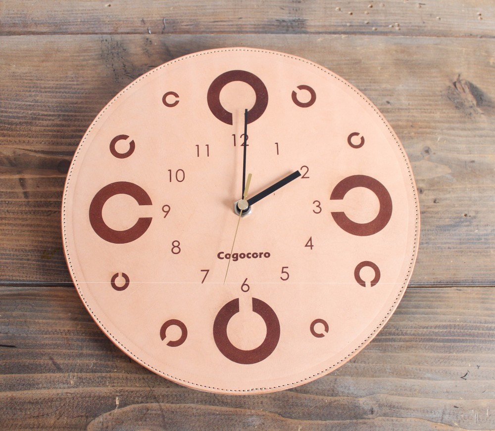 レザークロック　壁掛け時計　ランドルト　 28cm