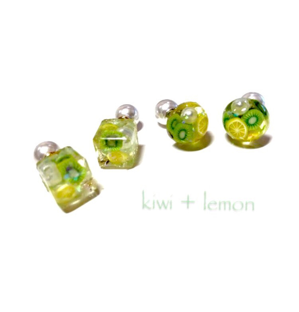 透明感 kiwi & lemon iceピアス/イヤリング 3枚目の画像