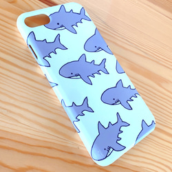 サメだらけ ホオジロザメ iPhoneケース 2枚目の画像