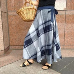 青（ブルー） ロングスカート（マキシ丈） のおすすめ人気通販