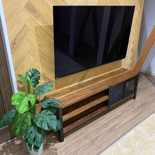 ☆送料無料☆アイアンテレビボード☆リビングラック☆隠し収納 ☆送料無料☆アイアンテレビボード☆リビングラック☆隠し収納