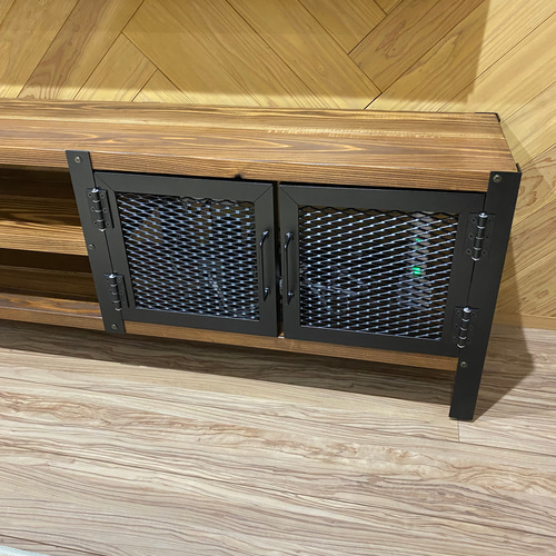 ☆送料無料☆アイアンテレビボード☆リビングラック☆隠し収納