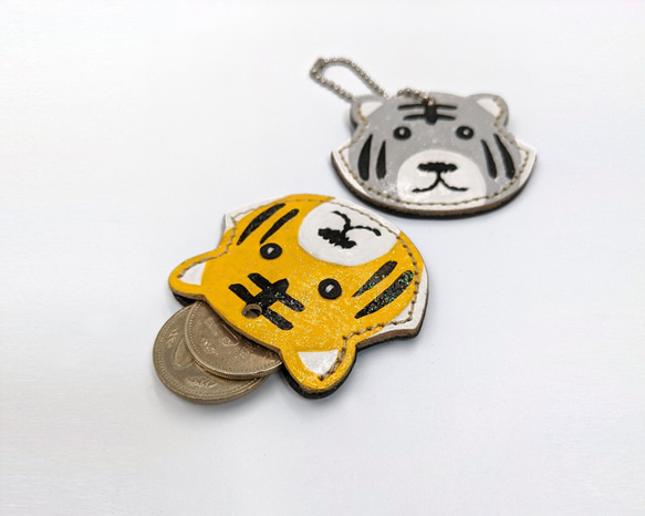 Tiger Pochi Charm 可容納約 2 500 日元硬幣的緊急錢包吊飾 Tiger (Tora) 第2張的照片