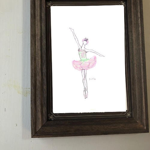 ばら（バレリーナ） 美しい少女のようです 花言葉アートポスター