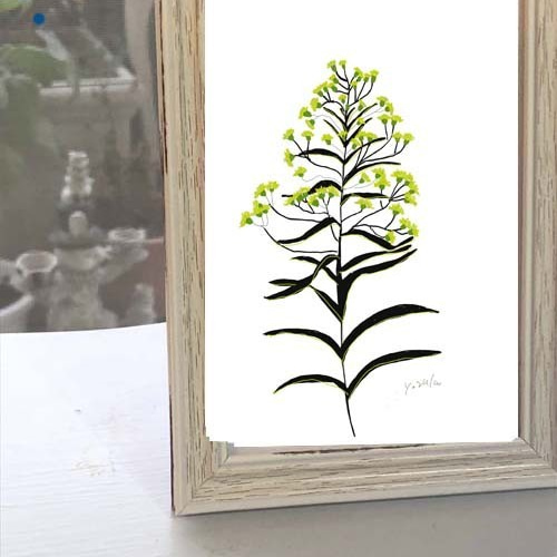 花の絵 すずらん アート 「巡る幸せを花束に」
