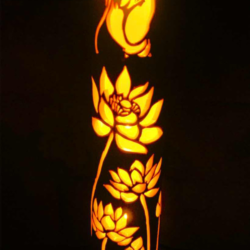 竹灯籠 カラー 〜仏の手〜