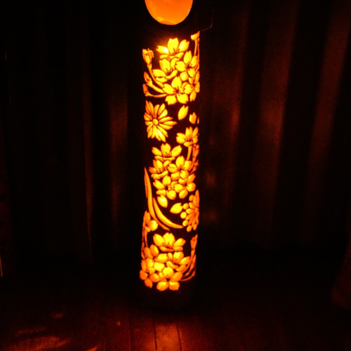 竹灯り　　〜幻桜〜　竹灯籠　極太孟宗竹 竹灯り カラー彩シリーズ 〜幻桜〜 竹灯籠 極太孟宗竹