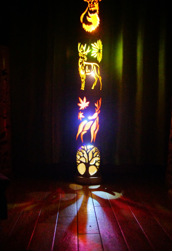 竹灯り　彩シリーズ　〜森〜　竹灯籠　孟宗竹 スタンドライト・テーブルランプ K1271212484(9750円)