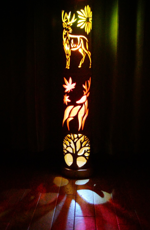 竹灯り　彩シリーズ　〜森〜　竹灯籠　孟宗竹 スタンドライト・テーブルランプ K1271212484(9750円)