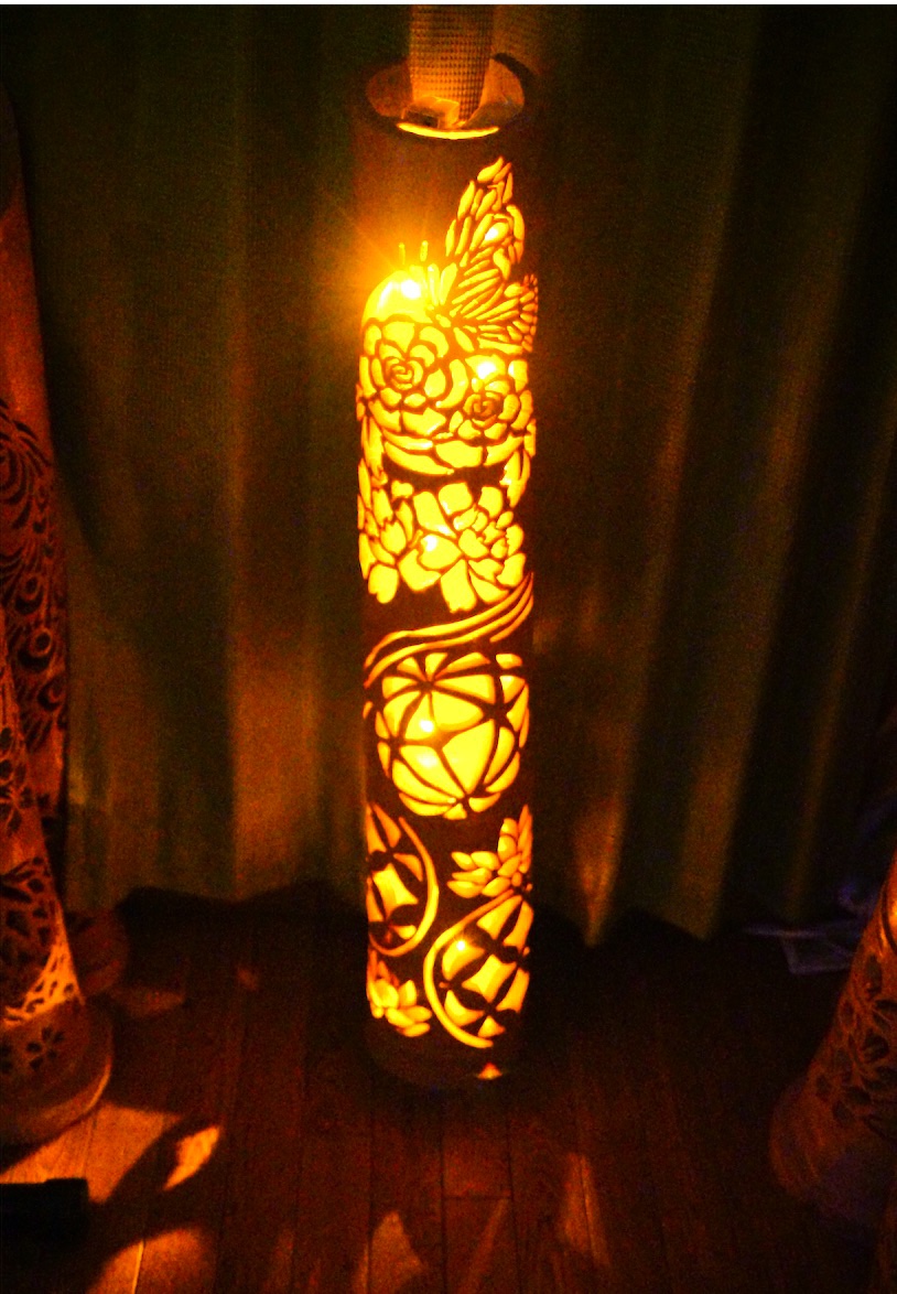竹灯り　〜蝶手毬〜　竹灯籠　極太孟宗竹