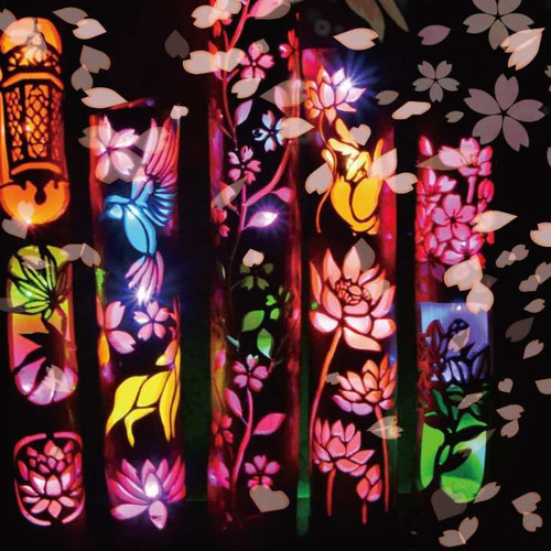 竹灯り 彩シリーズ 〜紅葉季節の移ろい〜 竹灯籠 孟宗竹 竹灯り彩