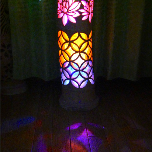 竹灯り 彩シリーズ 〜蓮の池〜 竹灯籠 極太孟宗竹